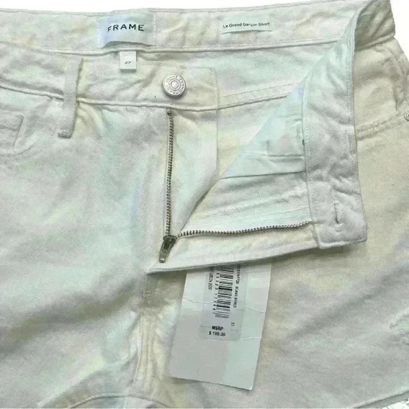 NWT Frame Le Grand Garçon Short, Off White, Size 27 - Picture 4 of 5